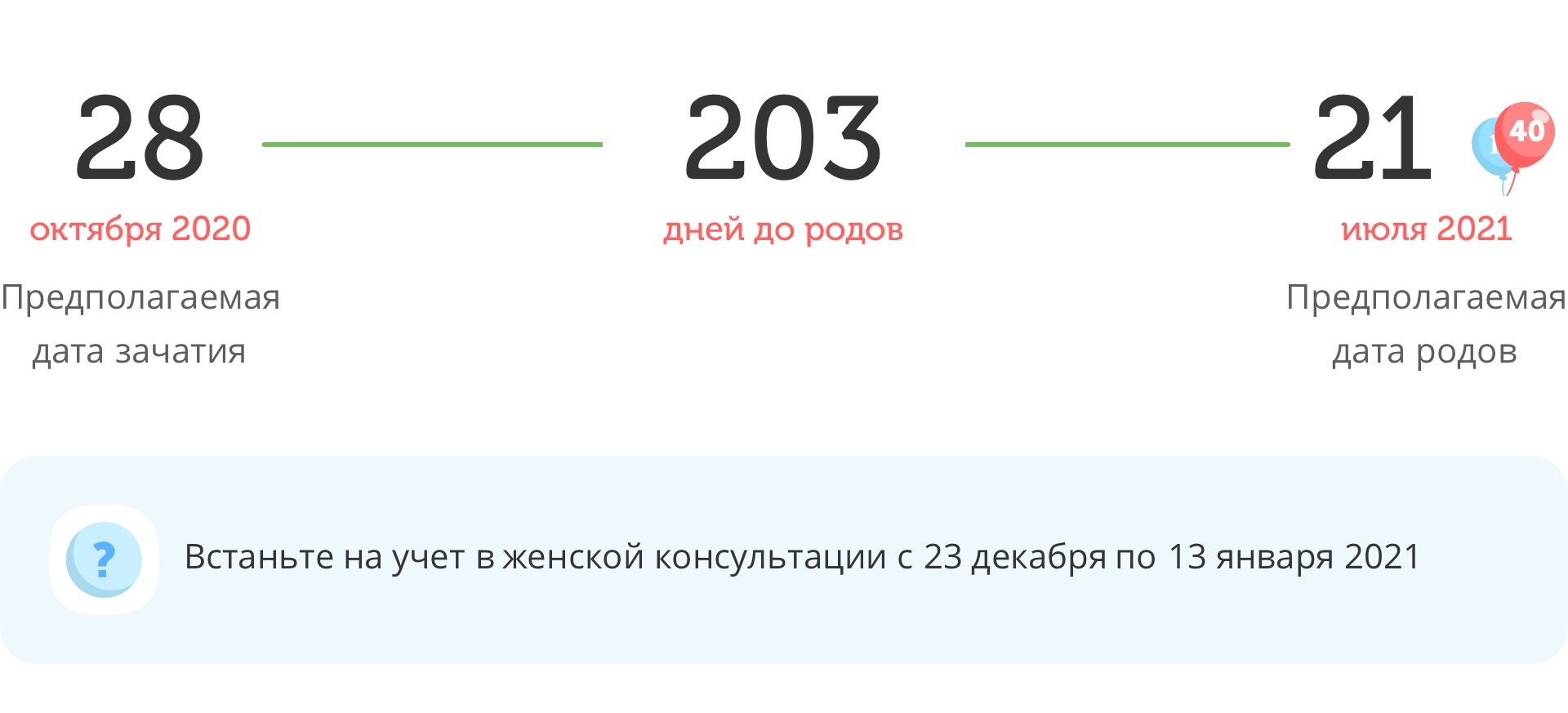 Калькулятор даты родов