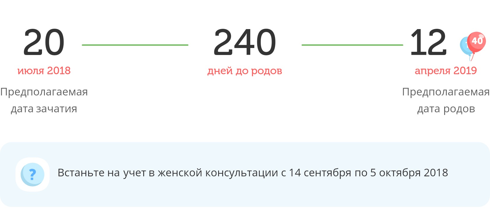 Калькулятор даты родов
