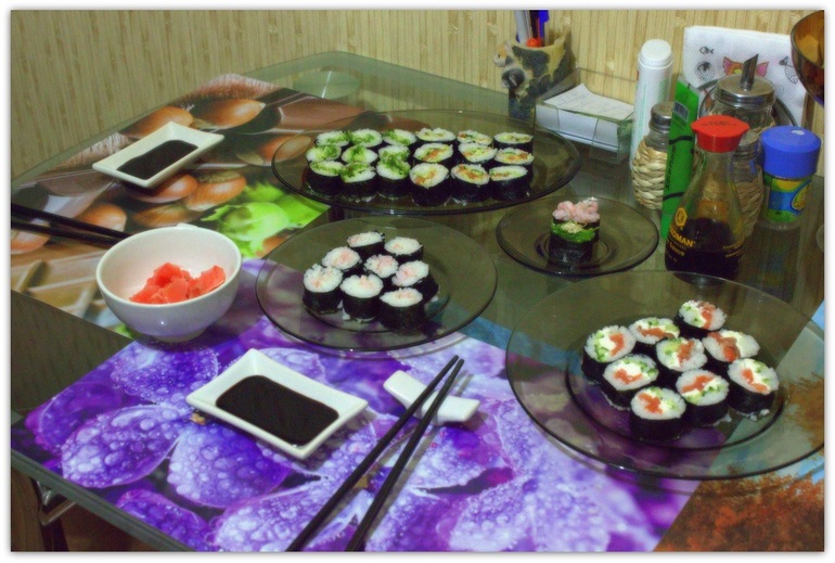 Наши вторые роллы.