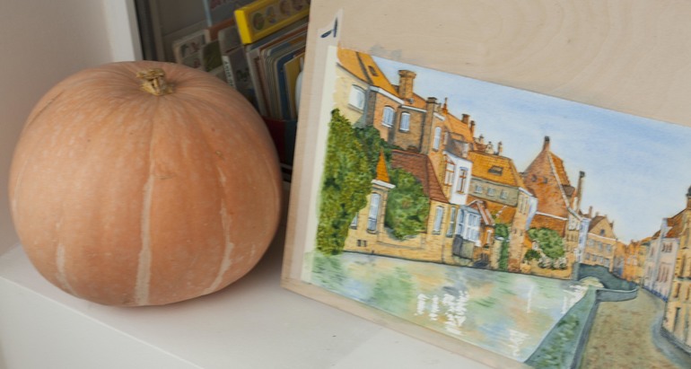 Брюгге, акварель