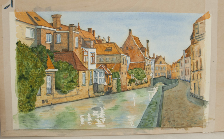 Брюгге, акварель