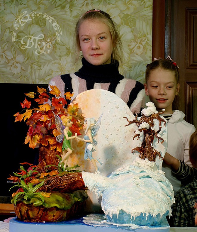 Торт по мультфильму " Тайна зимнего леса"