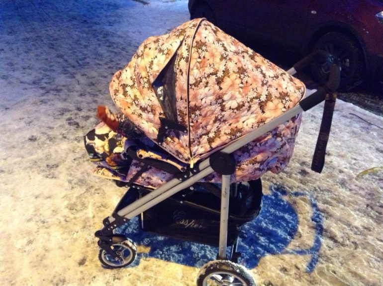 Моя зимняя коляска Esspero X-Drive pink.