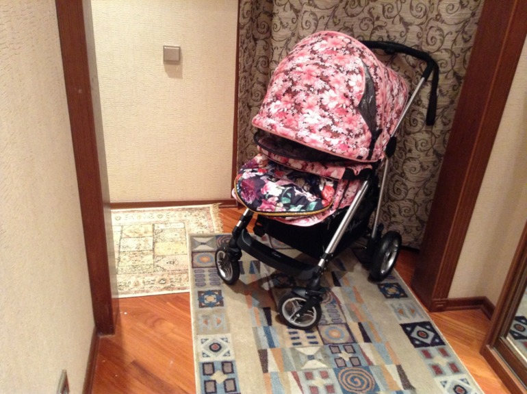 Моя зимняя коляска Esspero X-Drive pink.