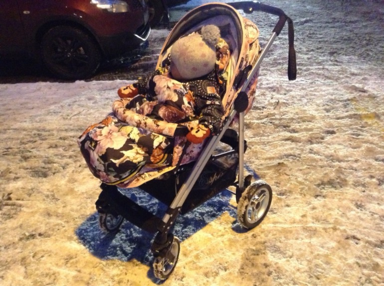 Моя зимняя коляска Esspero X-Drive pink.