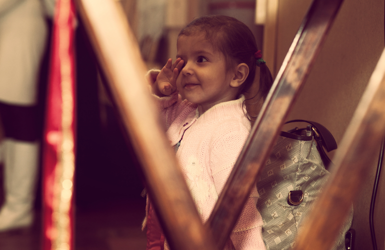 Кирочка и ангел-хранитель. Наши крестины.