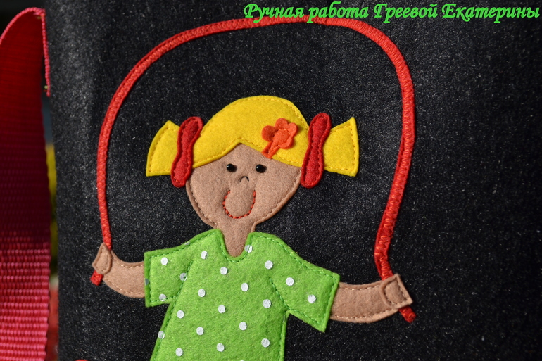 Детская сумочка из ФЕТРА и ТКАНИ под названием