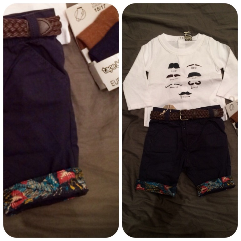 Пришла последняя посылка с приданым - одежда для сыночка)