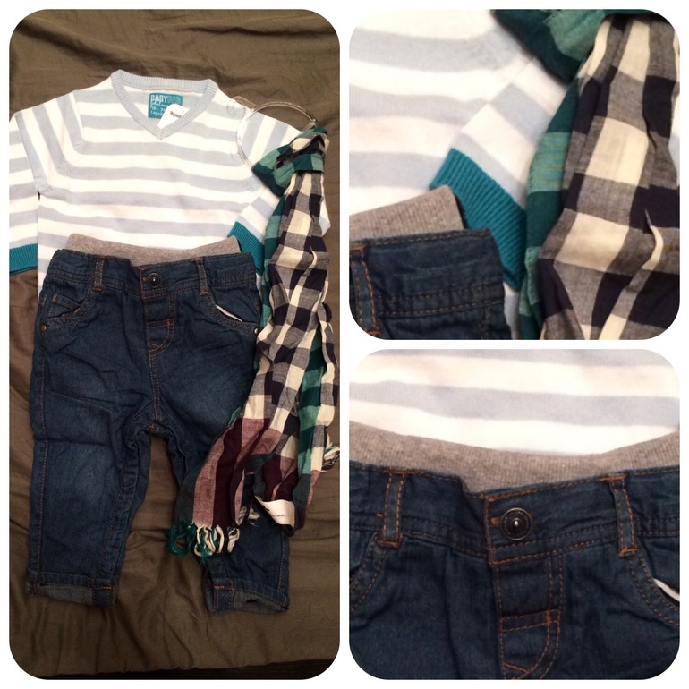 Пришла последняя посылка с приданым - одежда для сыночка)