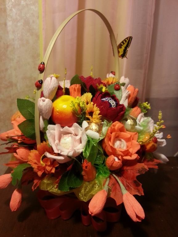 Вот такая получилась корзинка))