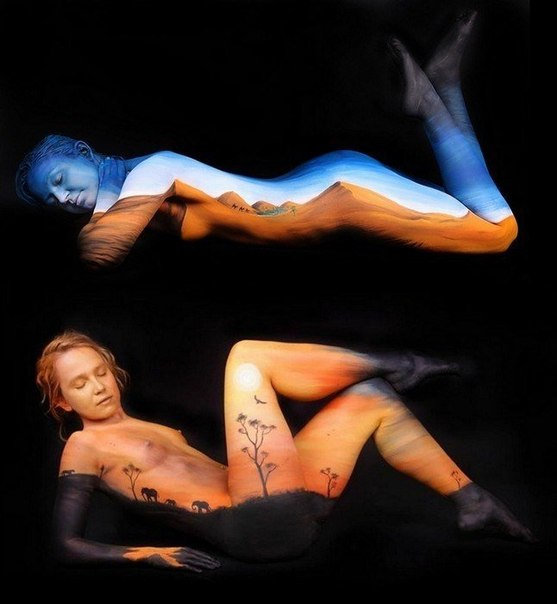 Оригинальная роспись по телу