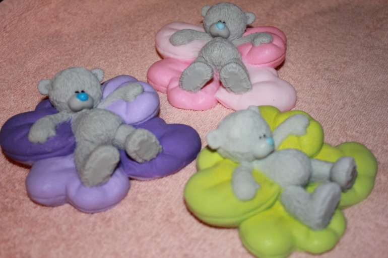 Мыло ручной работы мишки тедди