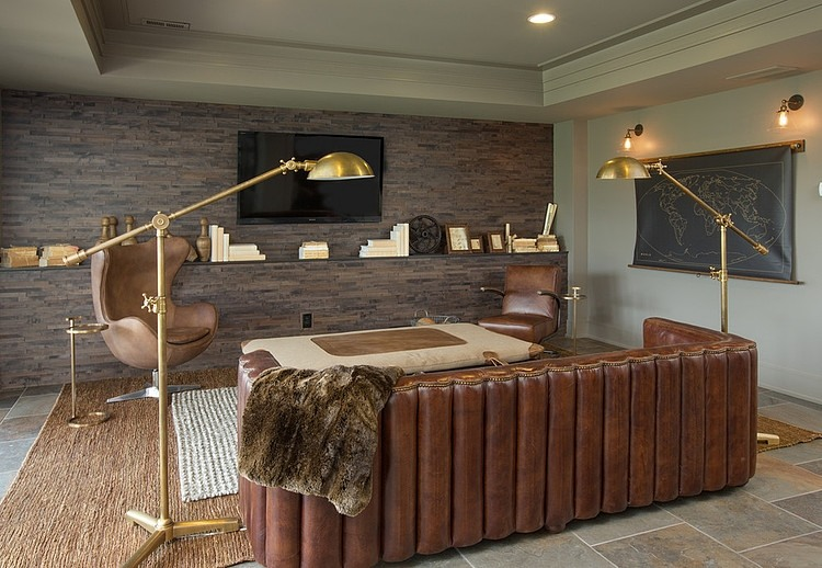 Очень уютный интерьер в стиле «искусства и ремесла».