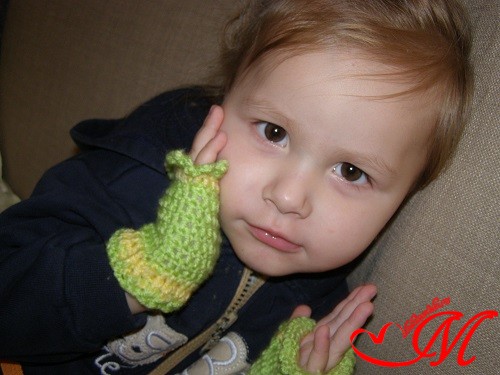 Митенки для маленькой девочки