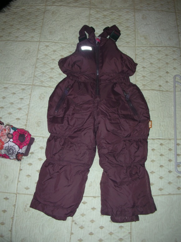 Комлект зимний Нельс NELS, размер 92, на девочку, цветы-вишня