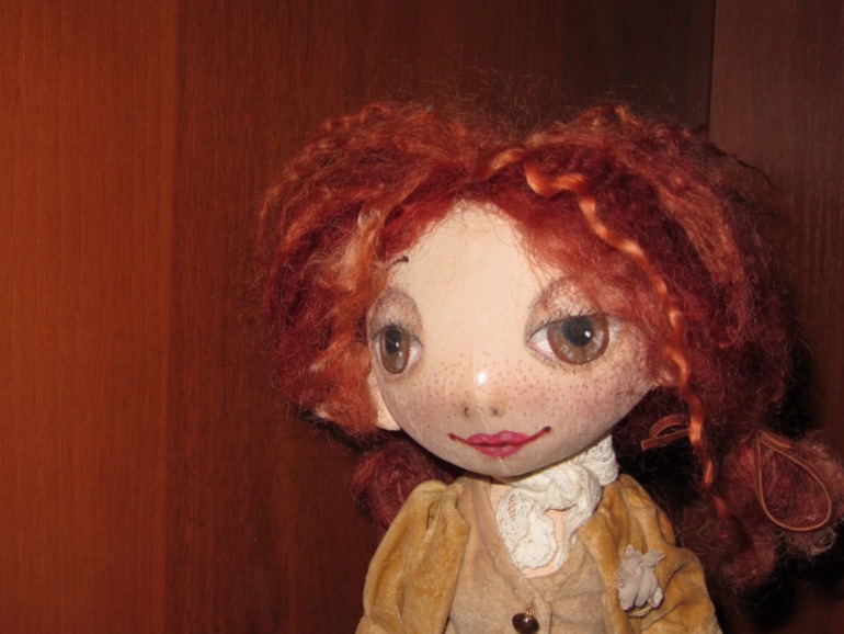 Кукла " Осень" в технике грунтованного текстиля