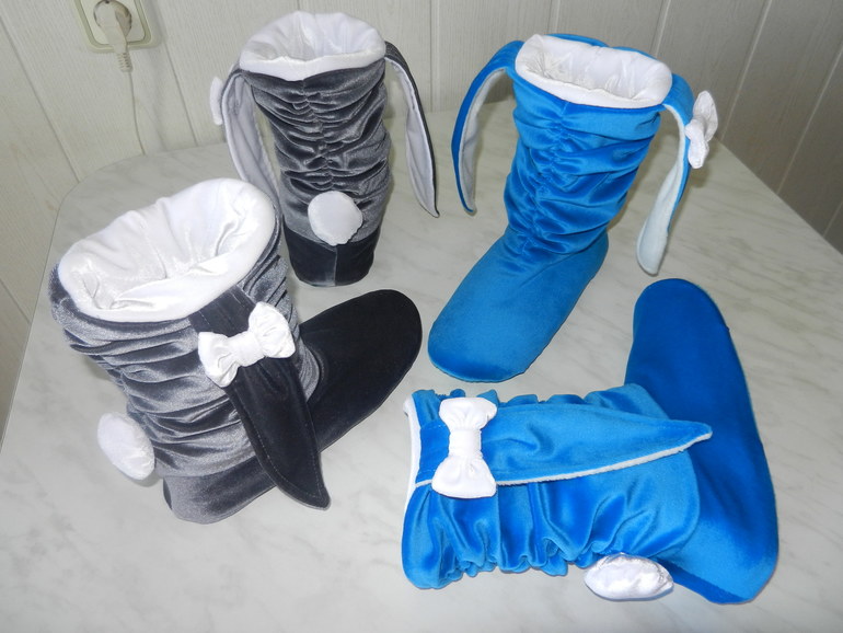 Тапочки-лапочки из велюра.