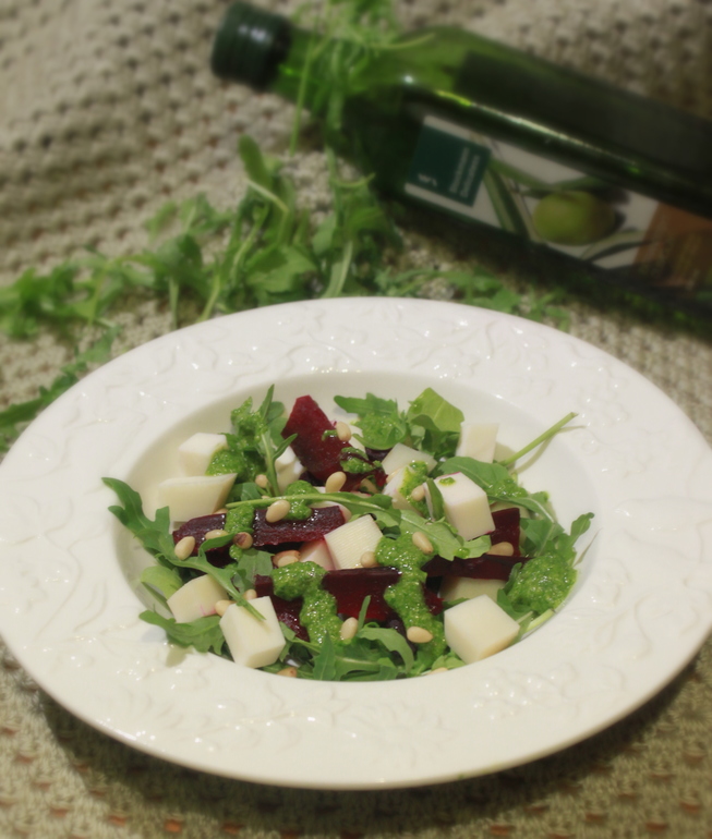 Свекла, сыр и руккола