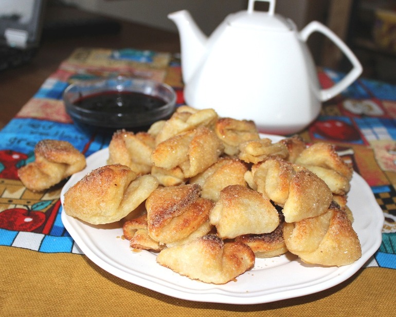 Творожные печенья в духовке с яблоками