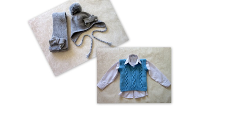 Немного спицами....