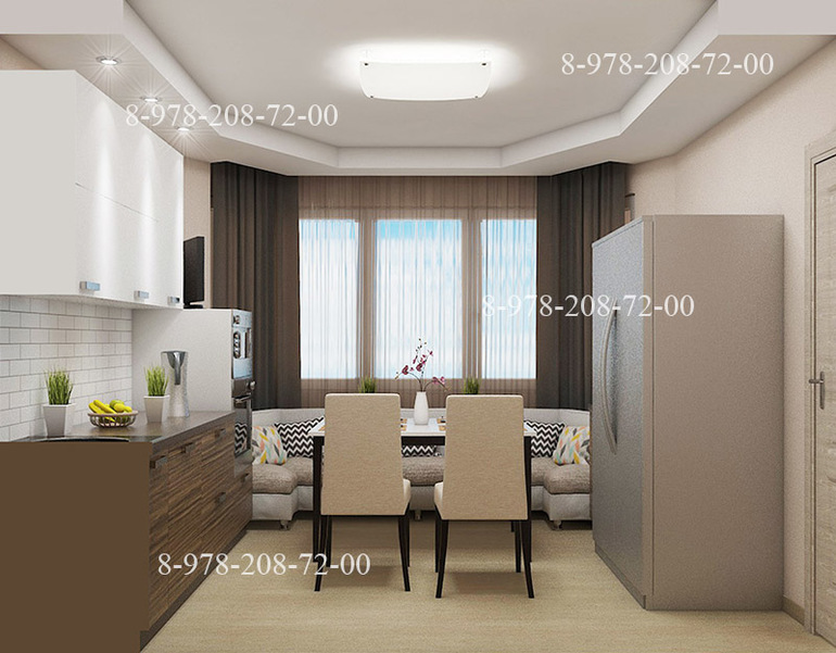 Дизайн комнаты с эркером в п44т дизайн