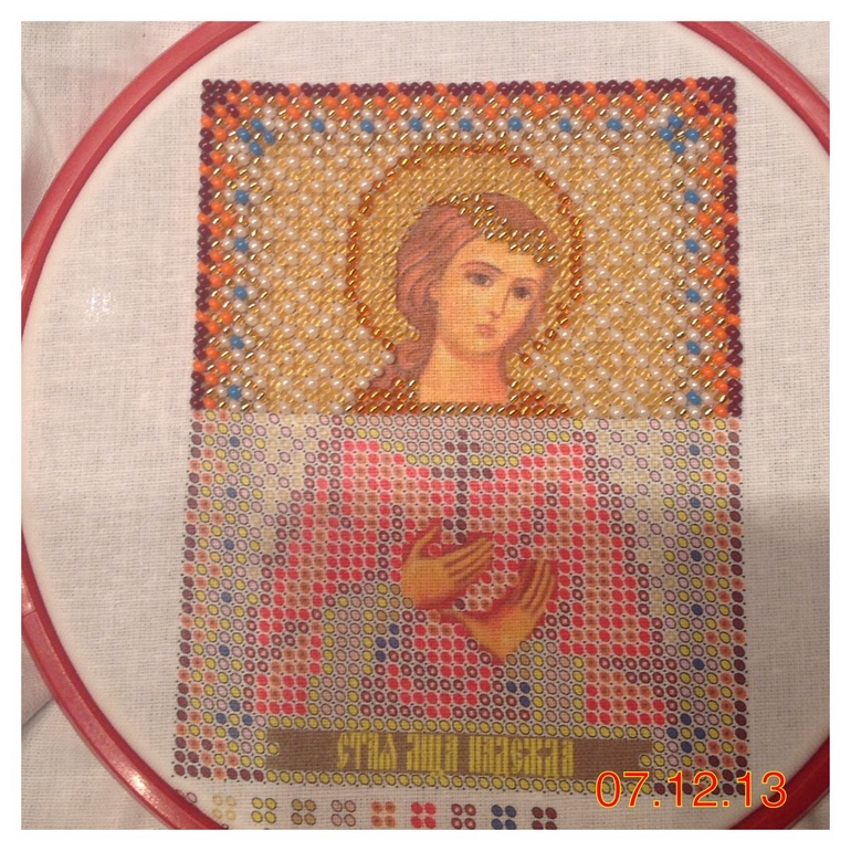 Процесс Икона бисером!