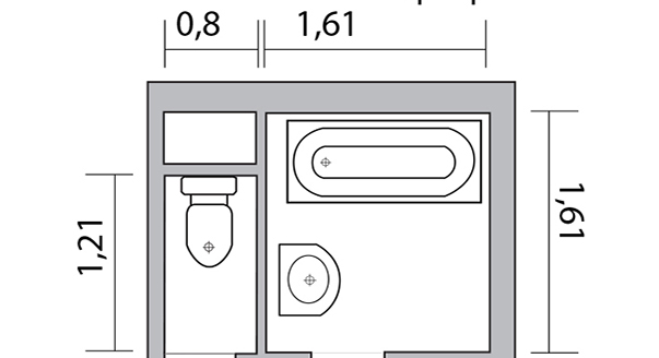 Размеры ванной комнаты