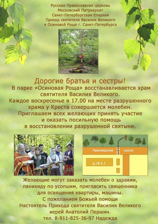 Приглашаю в группу, созданную в поддержку строительства Храма Святителя Василия Великого.