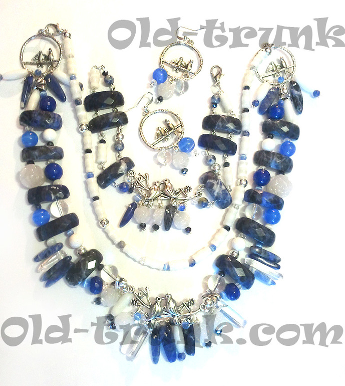 Комплект с содалитом. Зимний сад.