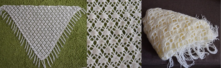 Простая шаль крючком