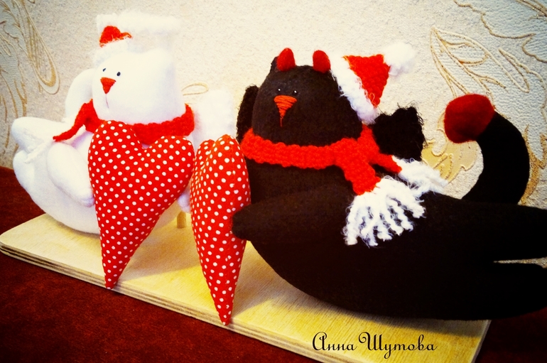 Летящие котики. Ангел и демон..