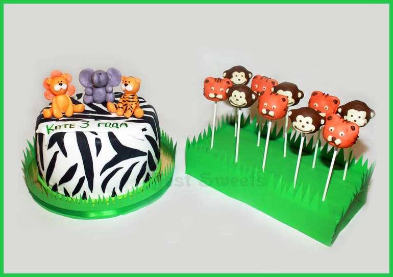 Animal cake and cake pops