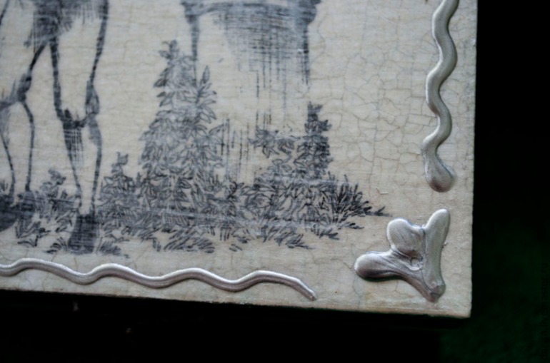 Французский черное белый прованс - шкатулка