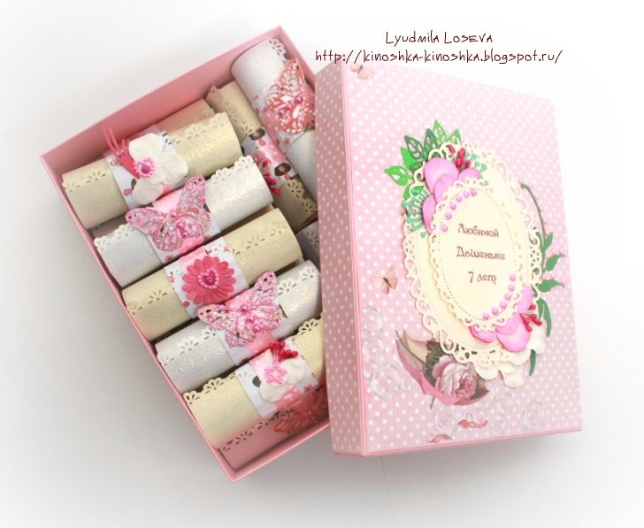 Коробочка со свитками пожеланий