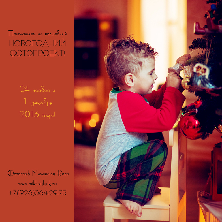 Новогодний фотопроект! Стоимость от 7000 рублей!