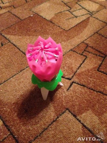 музыкальная свеча-цветок-200р