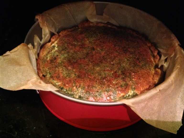 Киш со слабосоленой форелью/семгой!