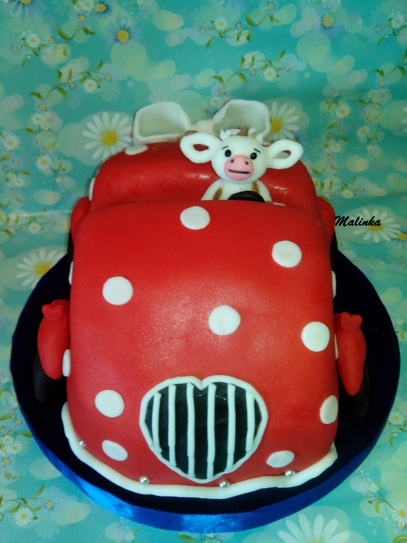 машинка с коровкой из мультика тини лав