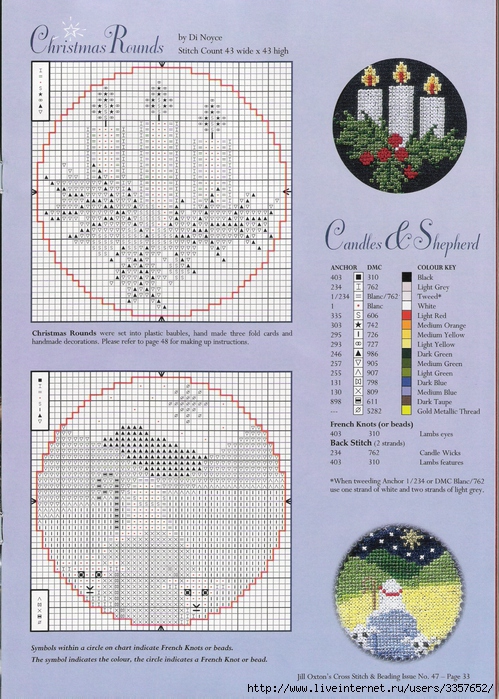Делюсь новогодними схемками)) Елочные украшения...