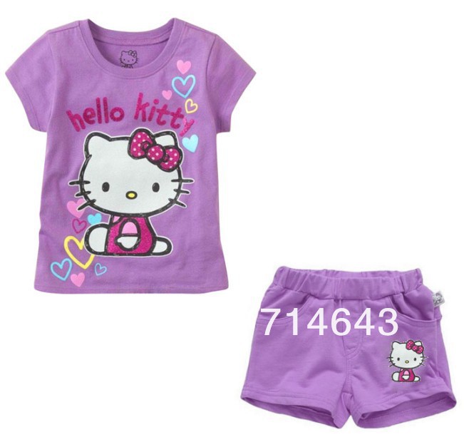 Костюмчик KITTY фиолетовый 300 руб