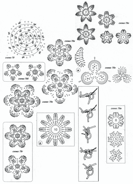 Берет крючком "Цветочный"