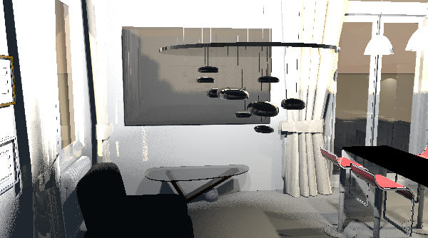 Дизайн-проект, 5 вариант, П-образная кухня.