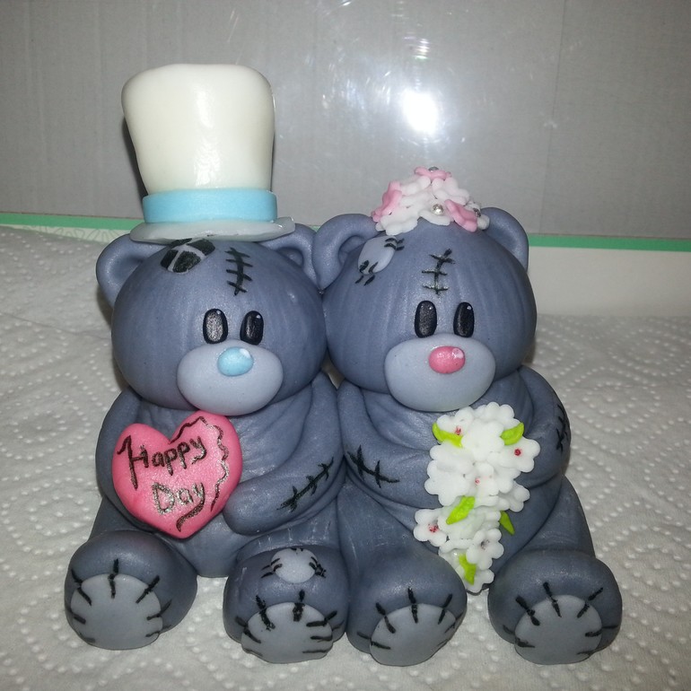 мишки на свадебный торт