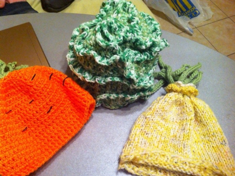 шапки-овощи в сад