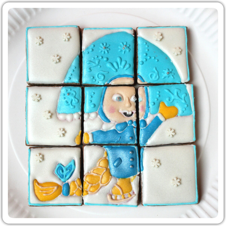 Пряничная золотая елочка