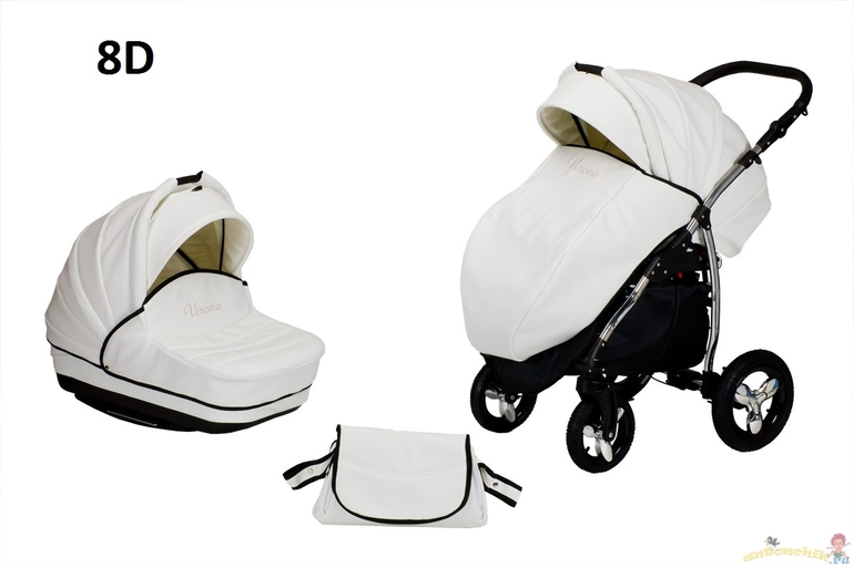 BABY WORLD детская коляска 2 в 1 Verona эко-кожа
