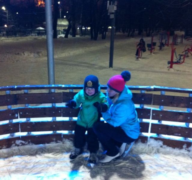 Первый опыт конькобежца!