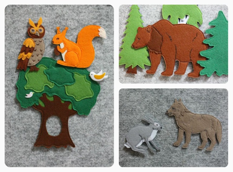 Игры на ковролинографе. Лесные животные.
