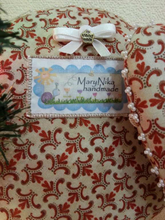 Новогодний комплект. Мини-подушечка и сердечко.