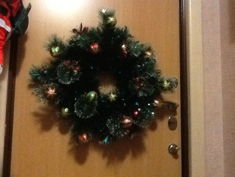 Рождественский венок дверной